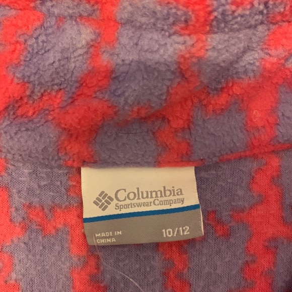 Girls pink & purple Columbia fleece - Picture 3 of 3